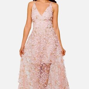 Floral Appliqué Aqua-Dress Bloomingdales Exclusive Collection